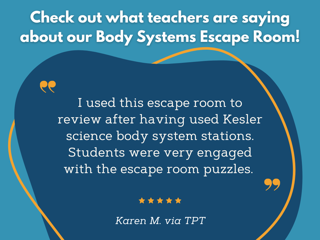 Body Systems Escape Room - 6th 7th 8th Grade Science Review Activity