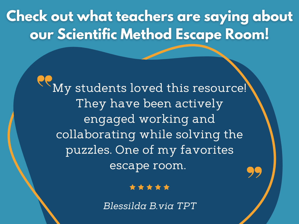 Scientific Method Escape Room - 6th 7th 8th Grade Science Review Activity