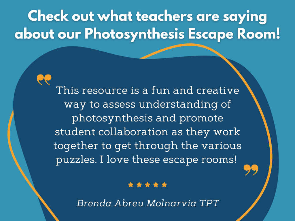 Photosynthesis Escape Room - 6th, 7th, 8th Grade Science Review Activity