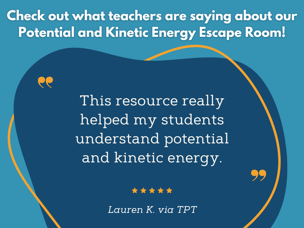 Potential and Kinetic Energy Escape Room - 6th 7th 8th Grade Science Review