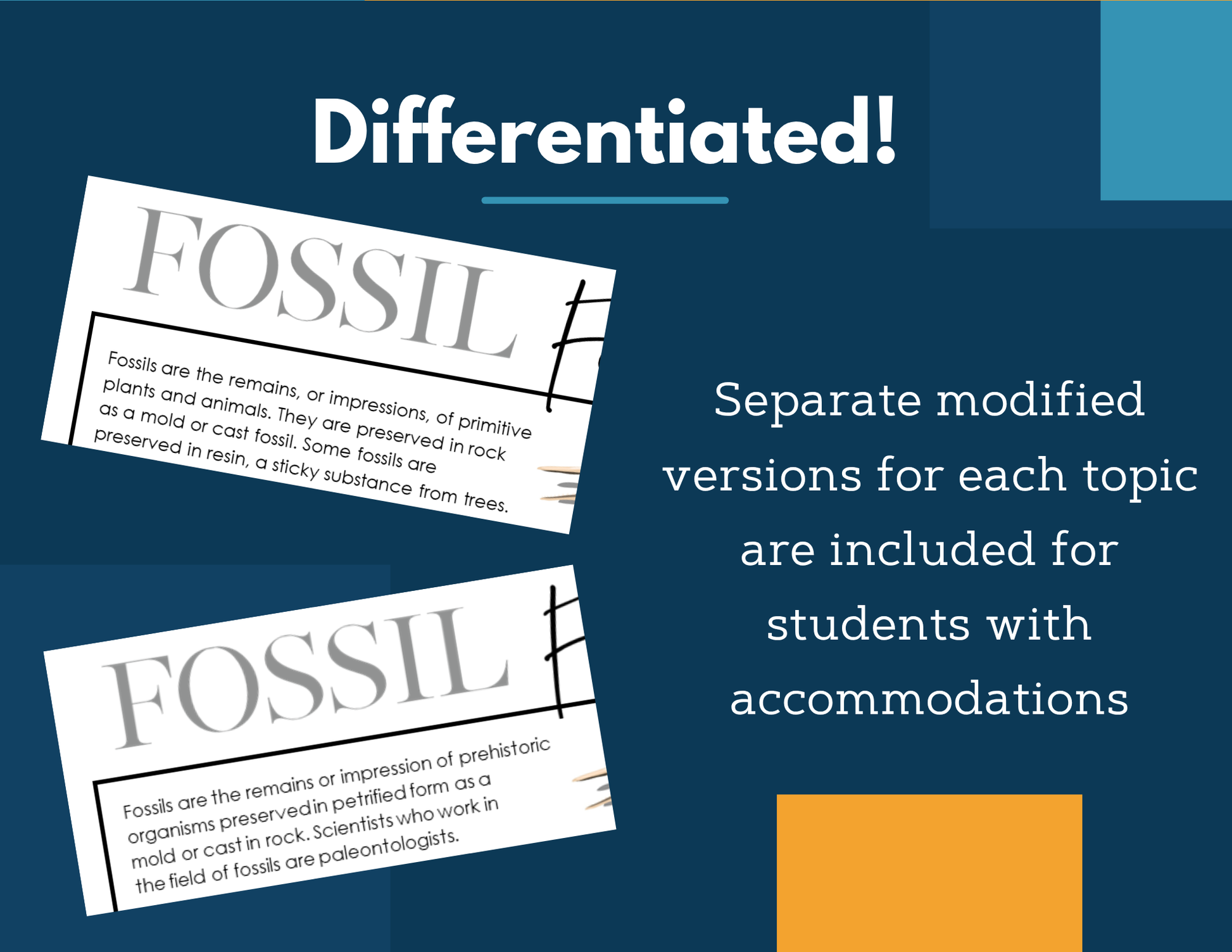 MS 6th 7th 8th Science Reading Comprehension Passages - Fossil Formation