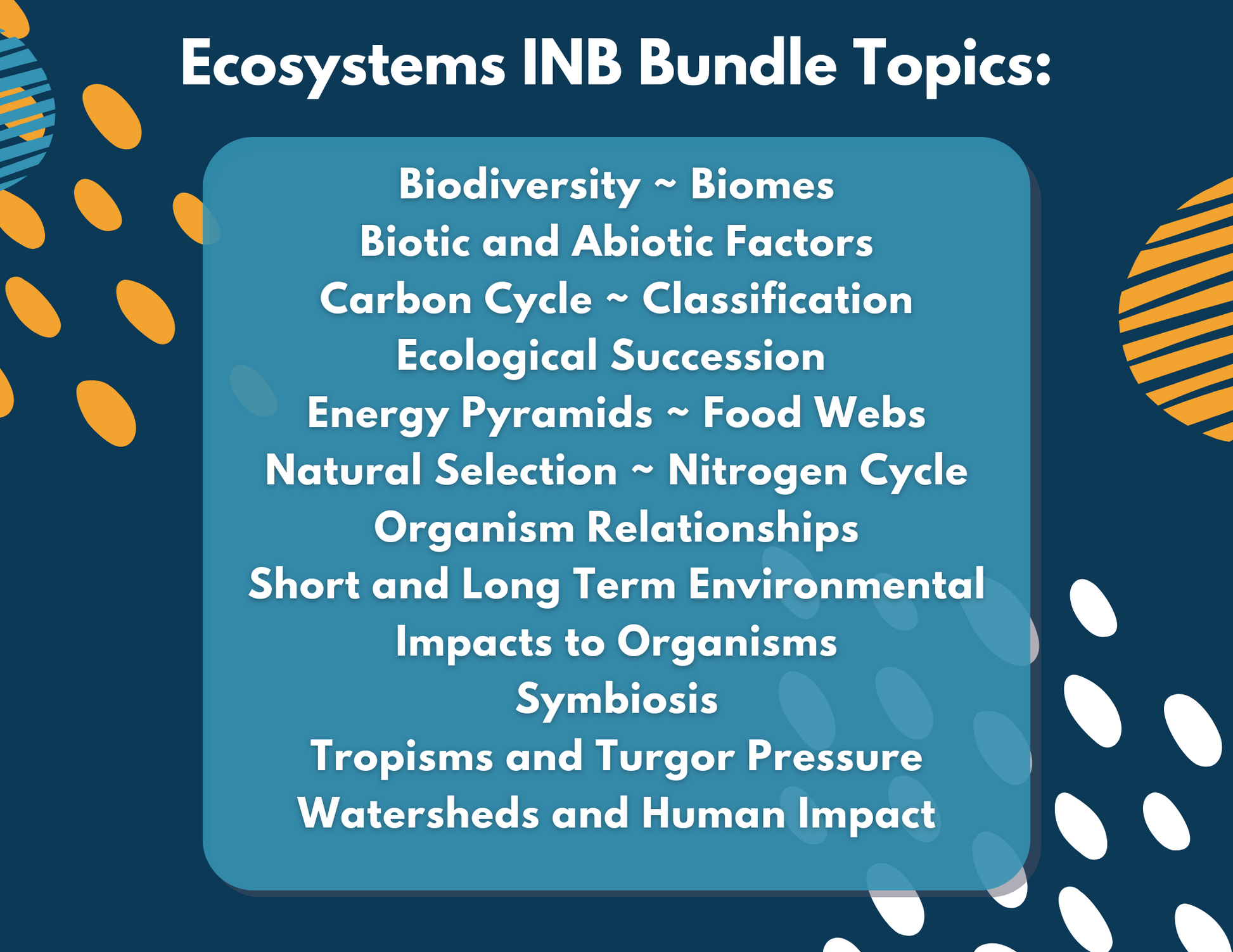Ecosystems Interactive Notebook Pages - Digital & Print INB - MS 6-8