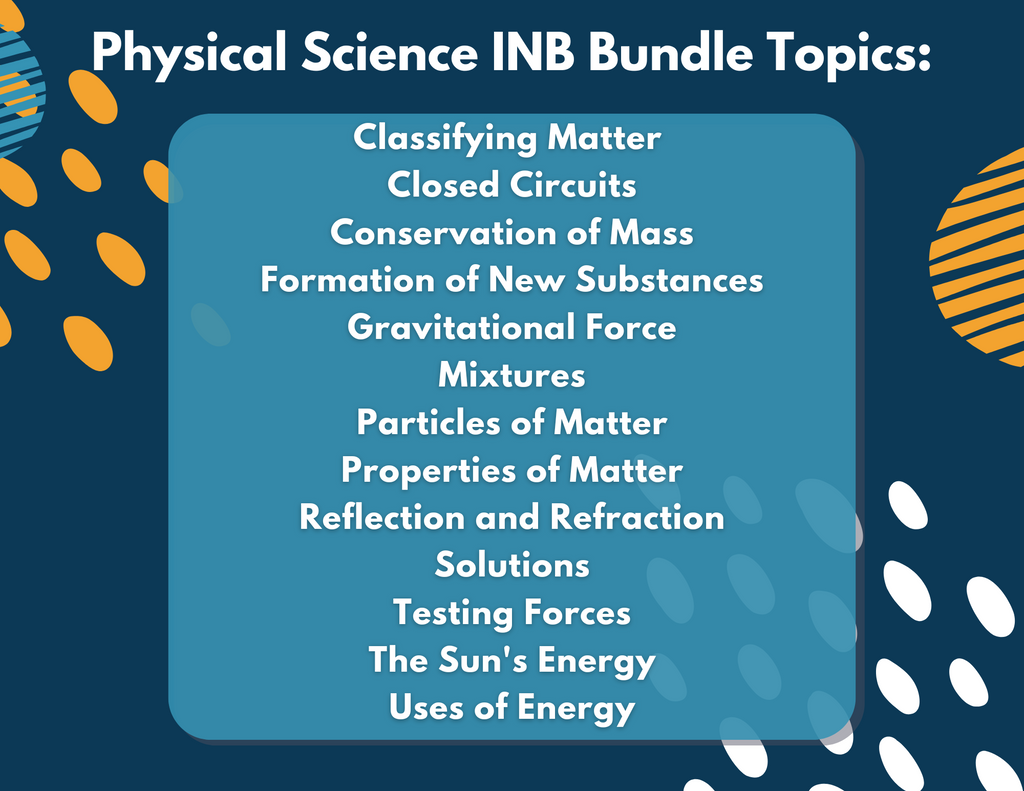 5th Grade Physical Science Interactive Notebook Set - Digital & Print INB