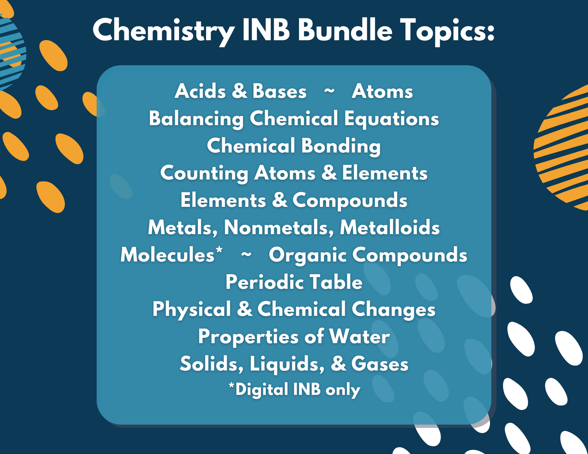 Chemistry Interactive Notebook Pages - Digital & Print INB - MS 6-8