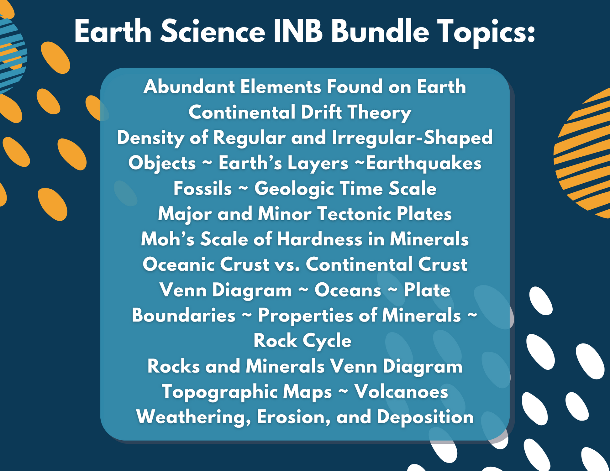 Earth Science Interactive Notebook Pages - Digital & Print INB - MS 6-8