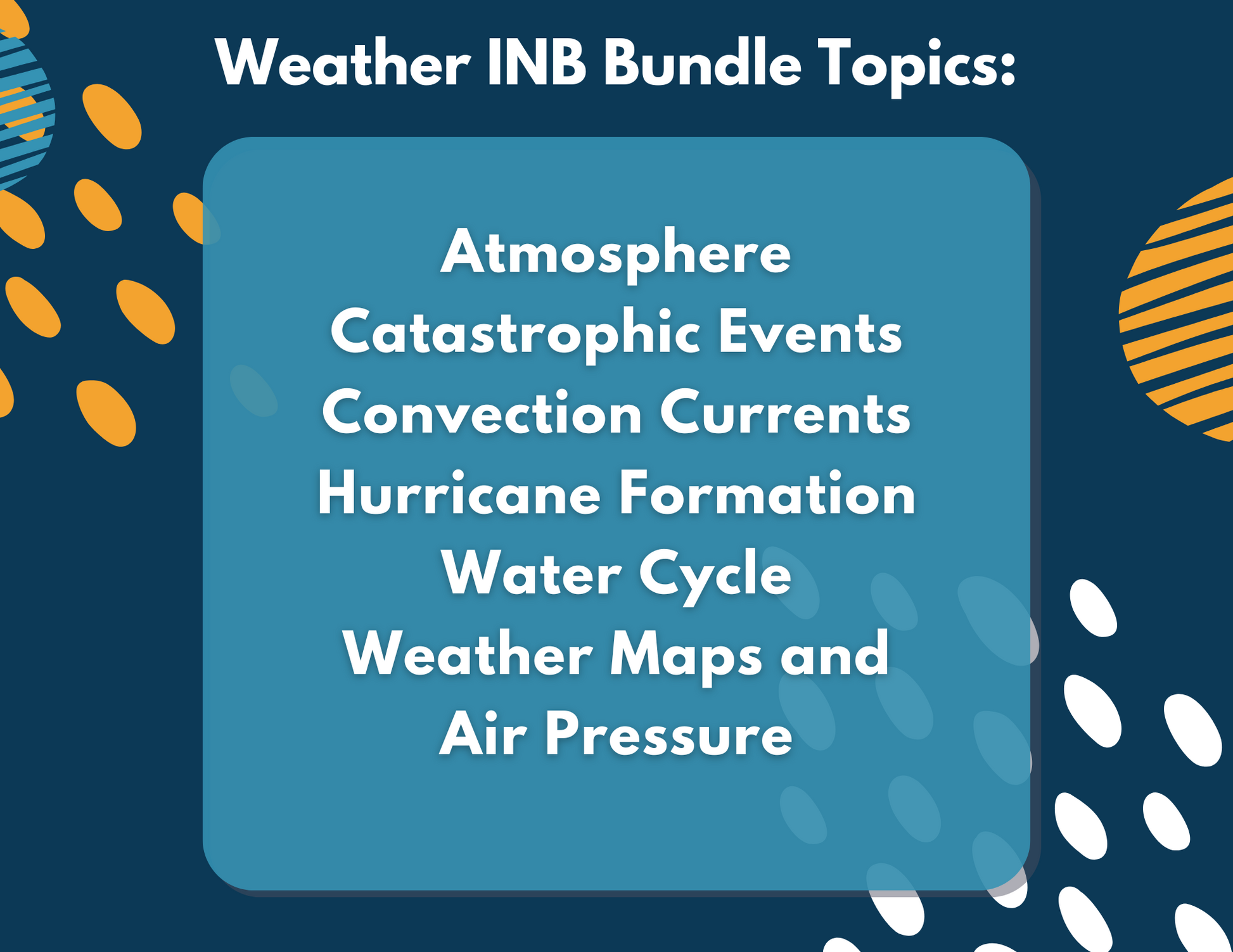 Weather Interactive Notebook Pages - Digital & Print INB - MS 6-8