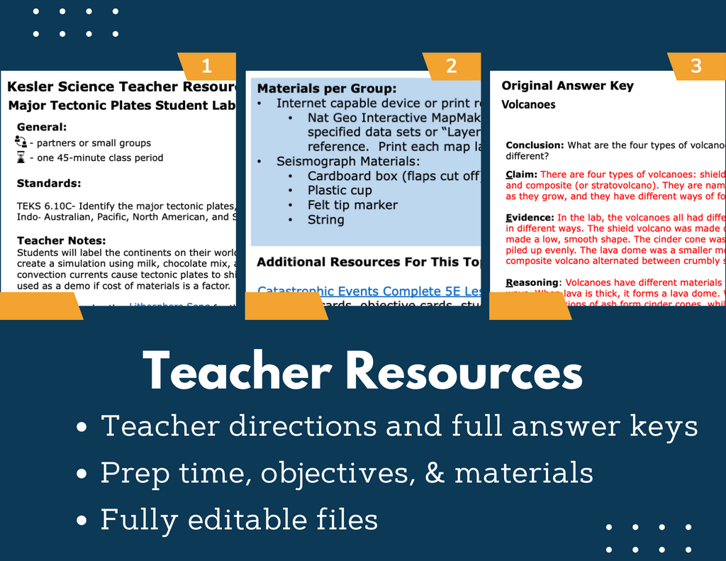 Earth Science Bundle - Print Inquiry Labs with CER - Grades 6-8