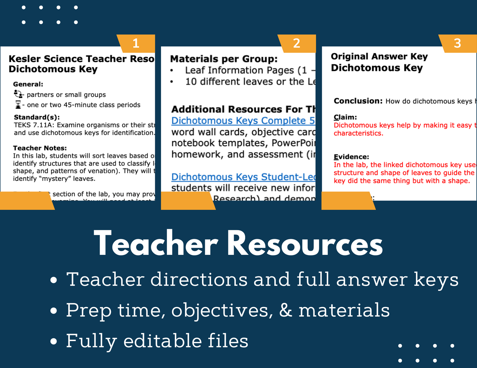Dichotomous Key Worksheets Inquiry Lab - MS 6-8 Science TEKS