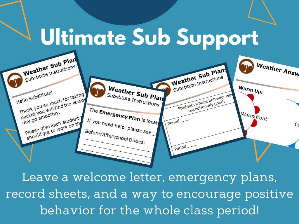 MS 6th 7th 8th - Weather - Sub Plans