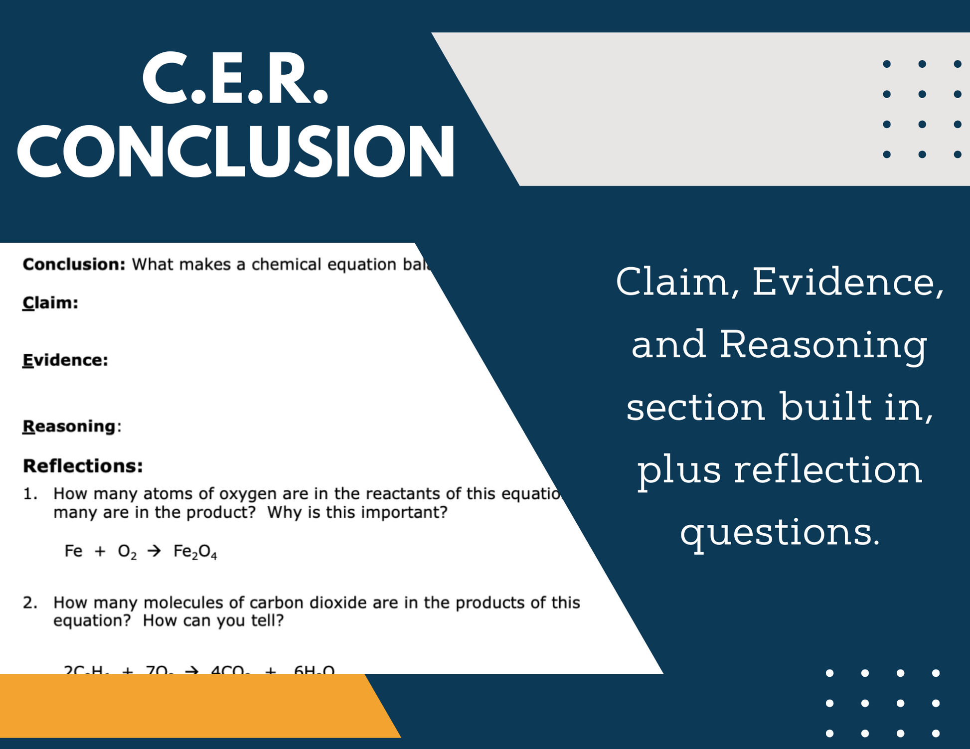 Balancing Chemical Equations Inquiry Lab - MS 6-8 Science