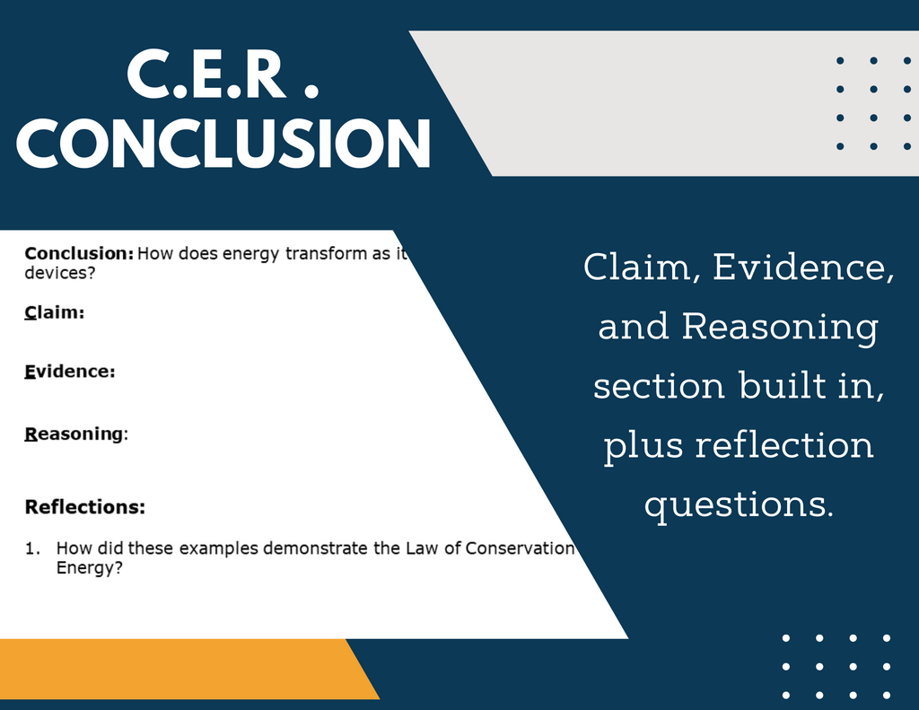 Energy Transformations Inquiry Lab - MS 6-8 Science TEKS