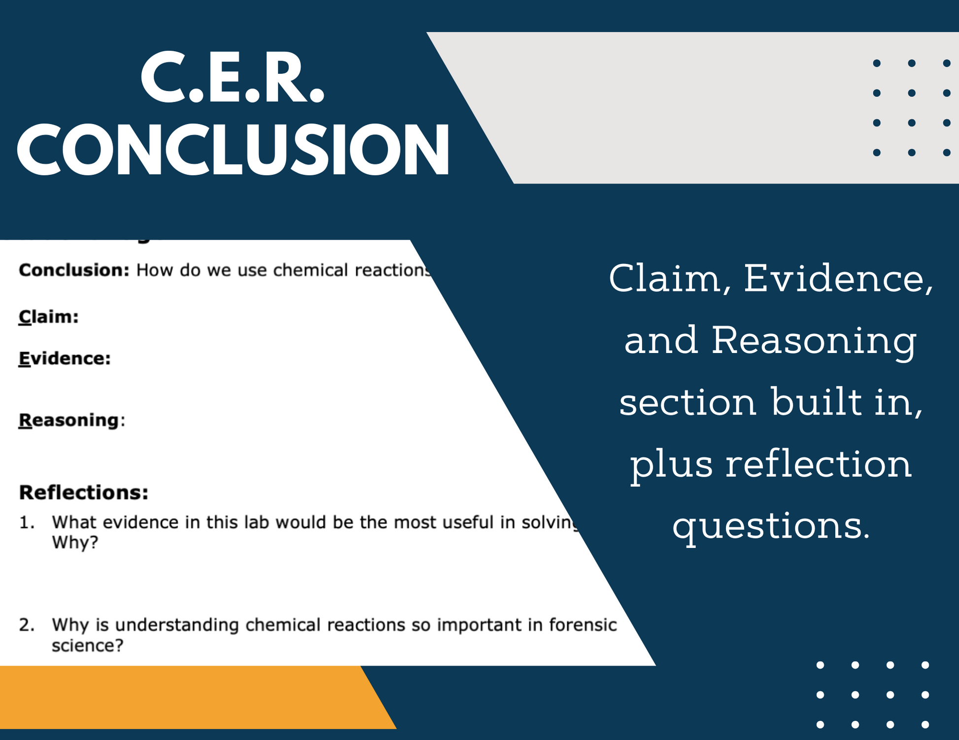 Chemical Reactions Forensics Inquiry Lab - MS 6-8 Science