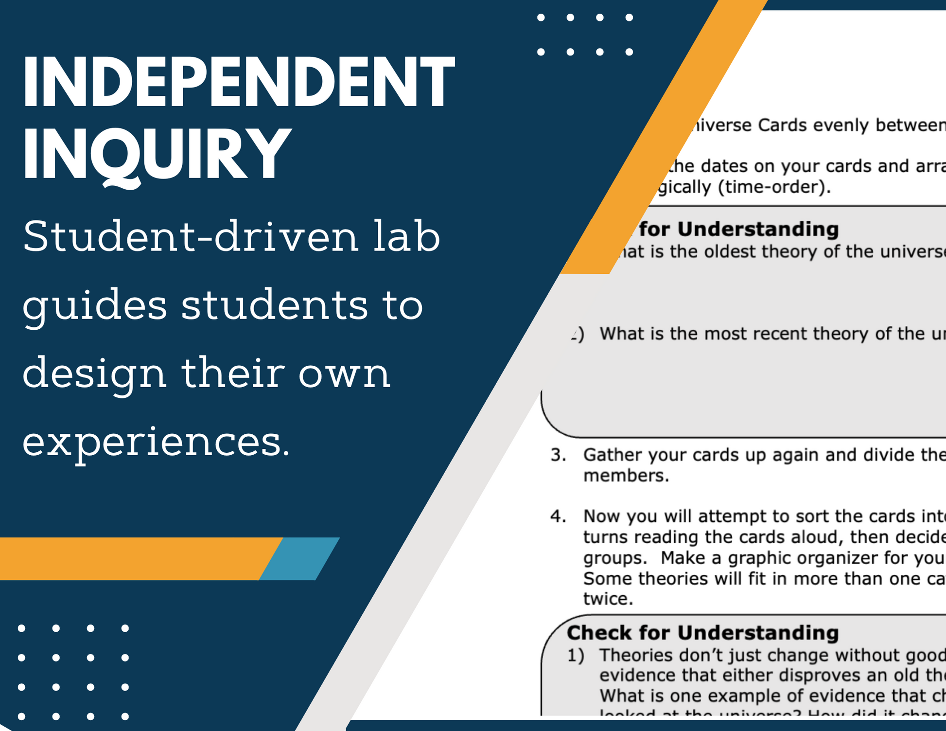 Theories of the Universe Inquiry Lab - MS 6-8 Science TEKS