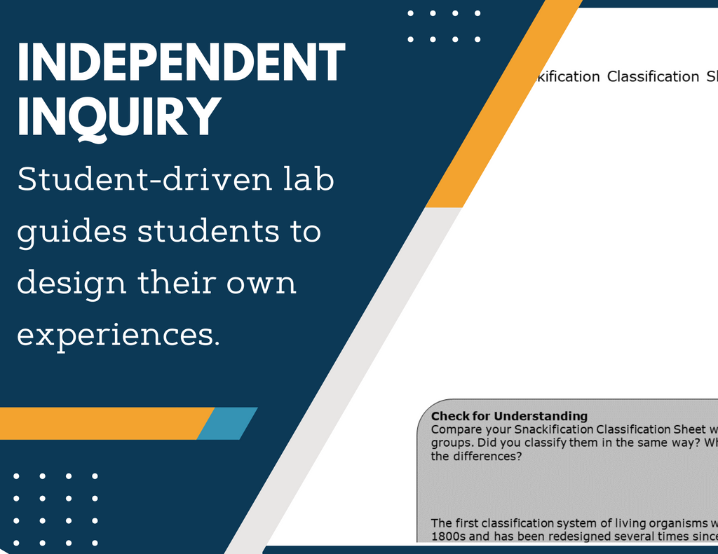 Classification Inquiry Lab - MS 6-8 Science