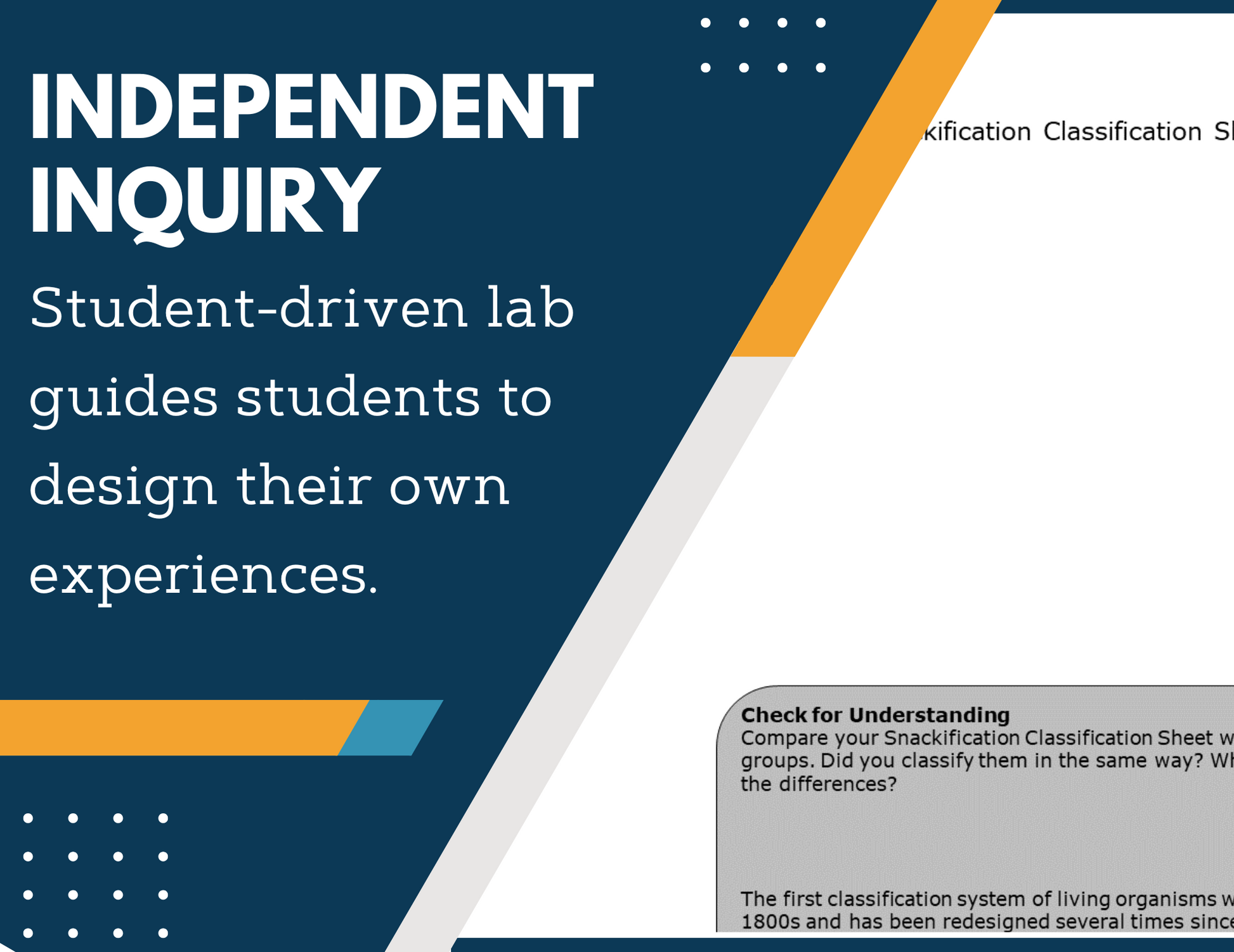 Classification Inquiry Lab - MS 6-8 Science