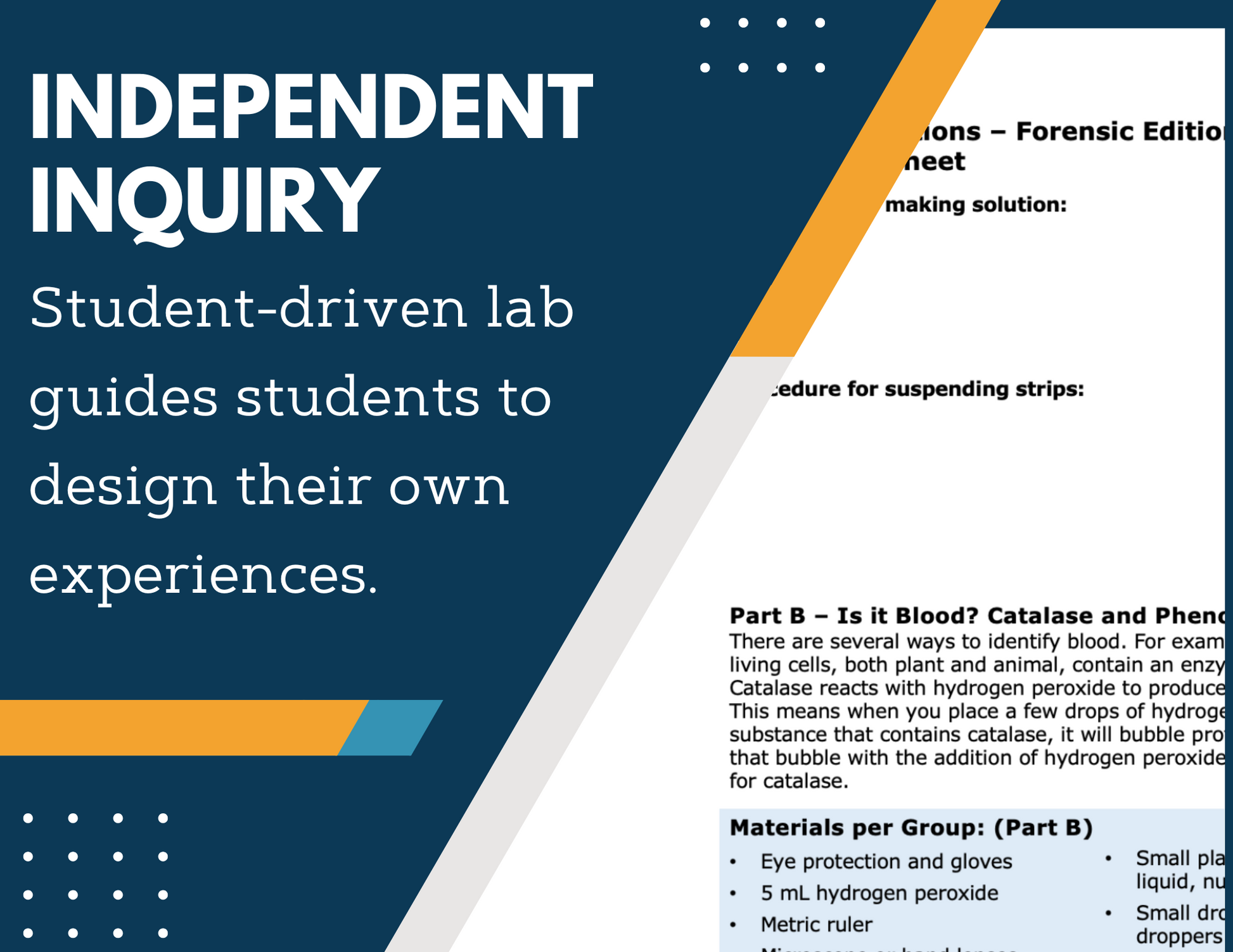 Chemical Reactions Forensics Inquiry Lab - MS 6-8 Science