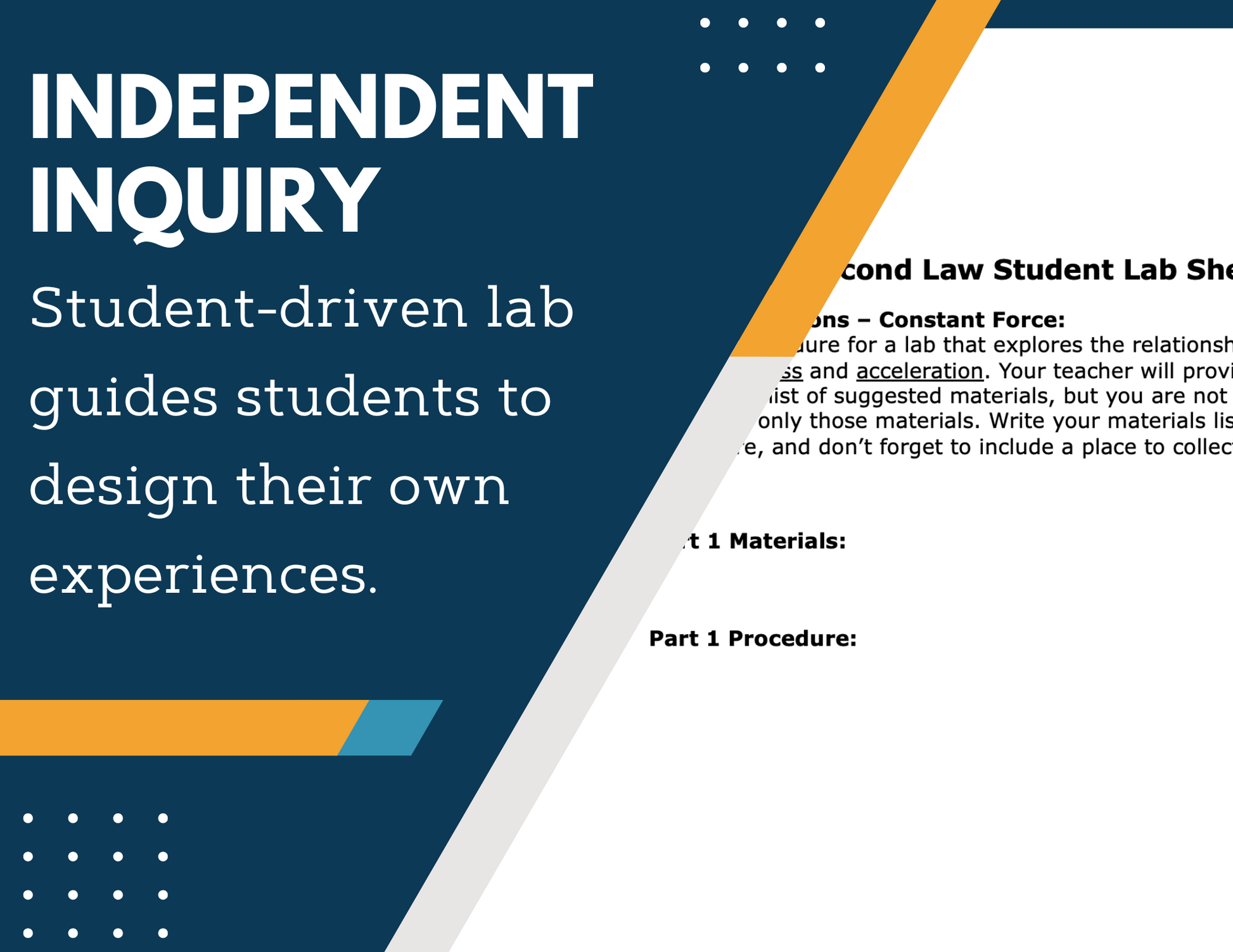 Newton's Second Law Inquiry Lab - NGSS MS PS2-2, TEKS 6-8