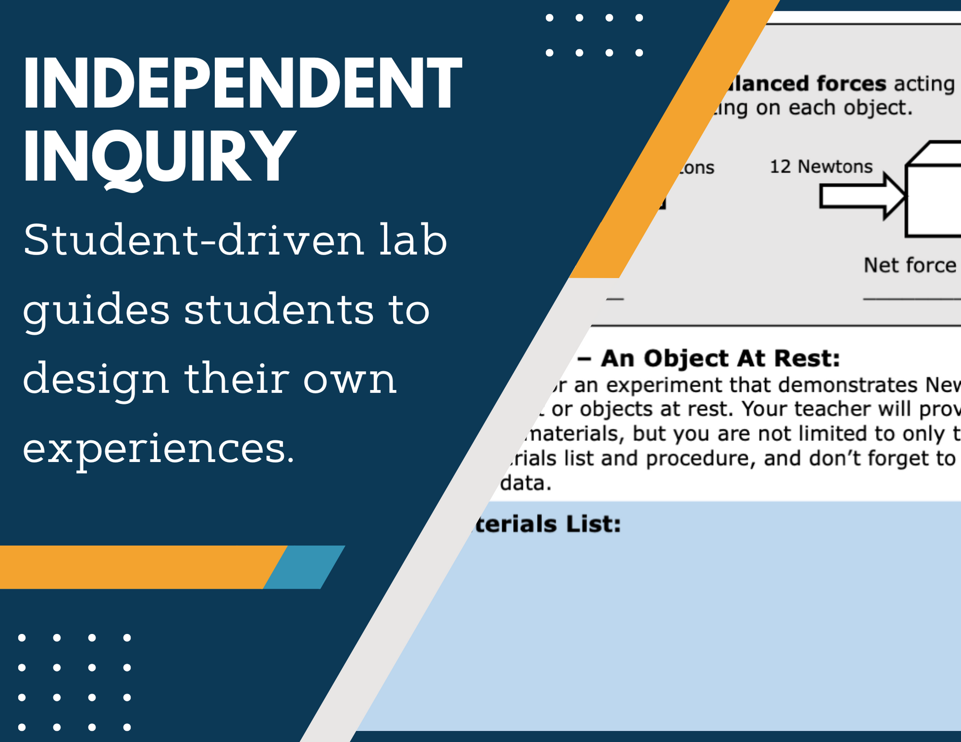 Newton's First Law Inquiry Lab - MS 6-8 Science TEKS