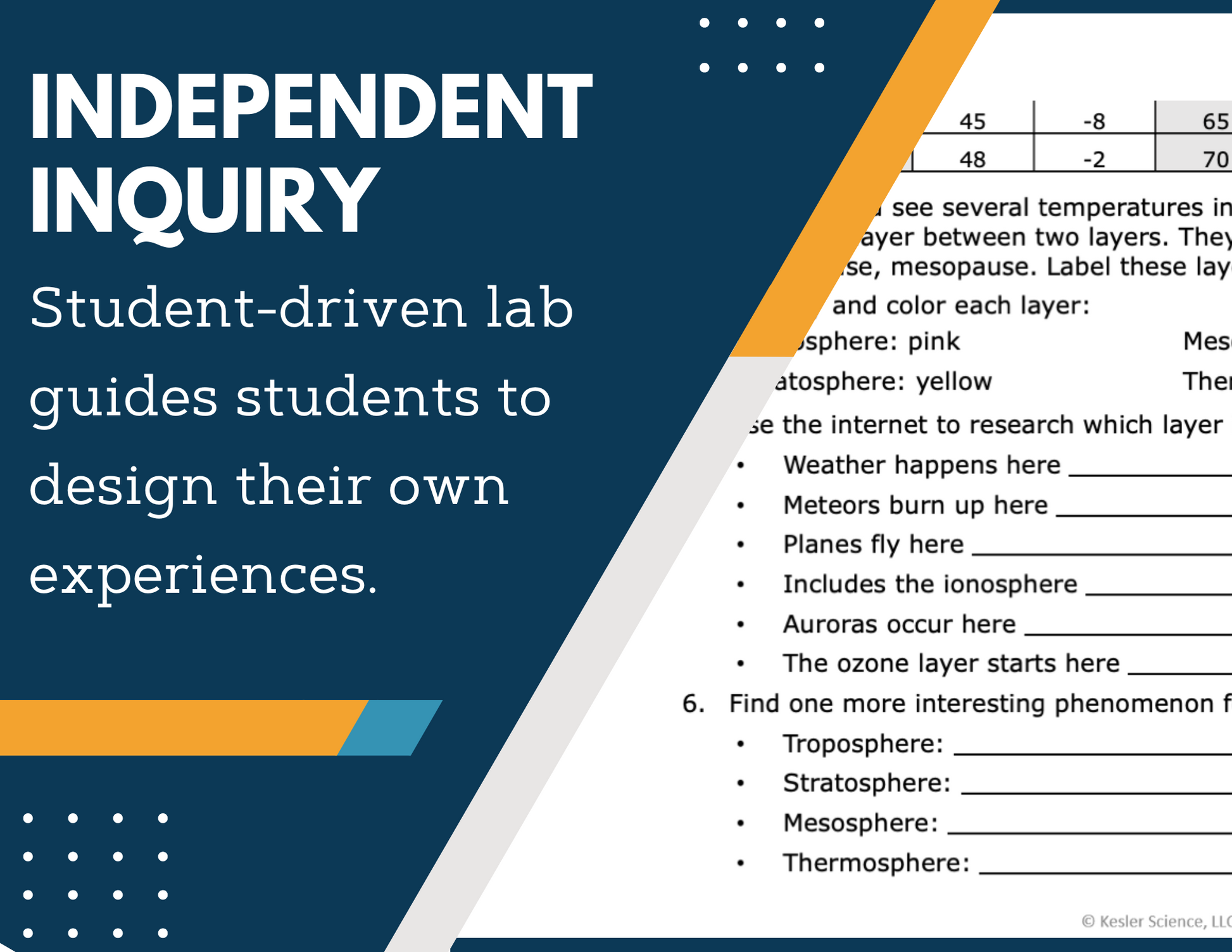 Atmosphere Inquiry Lab - MS 6-8 Science