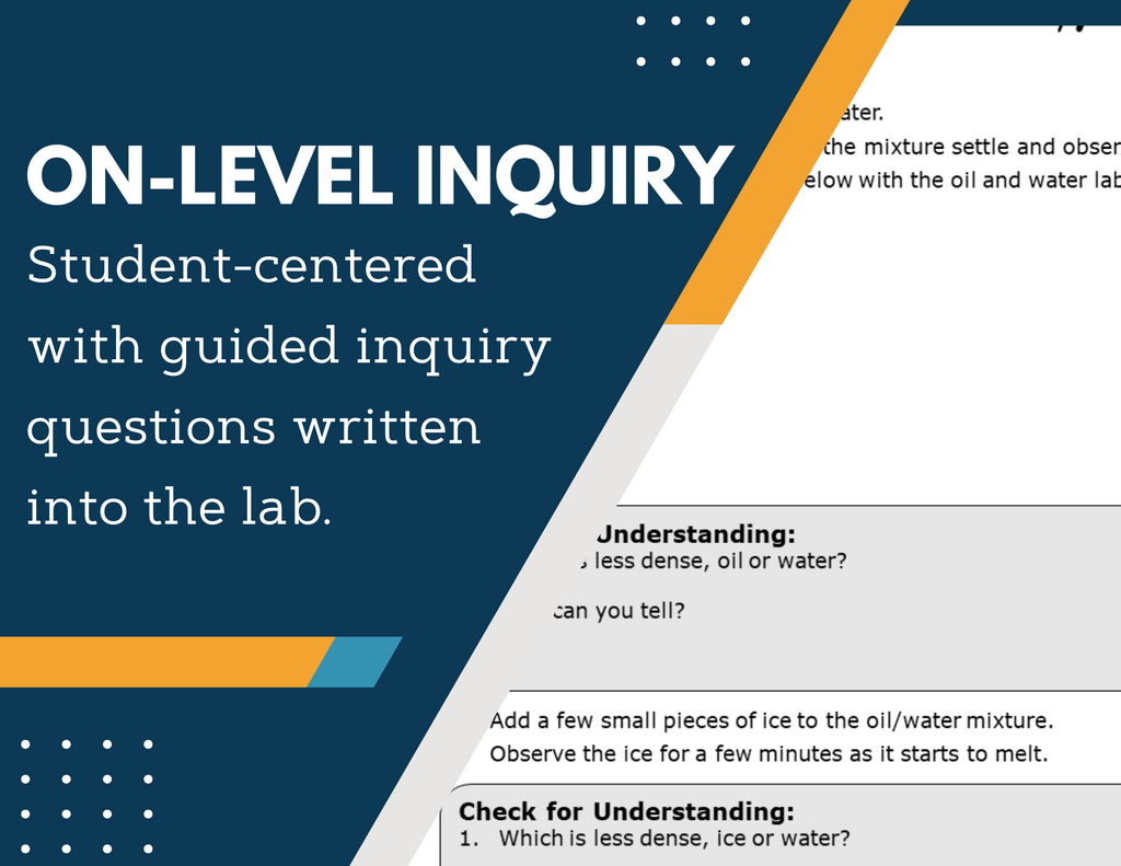 Properties of Water Inquiry Lab - MS 6-8 Science