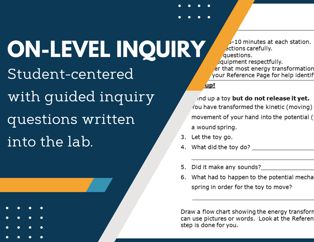 Energy Transformations Inquiry Lab - MS 6-8 Science TEKS