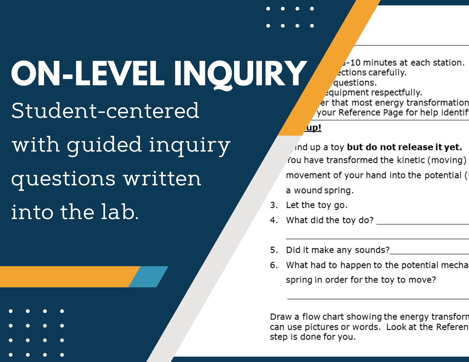 Energy Transformations Inquiry Lab - MS 6-8 Science TEKS