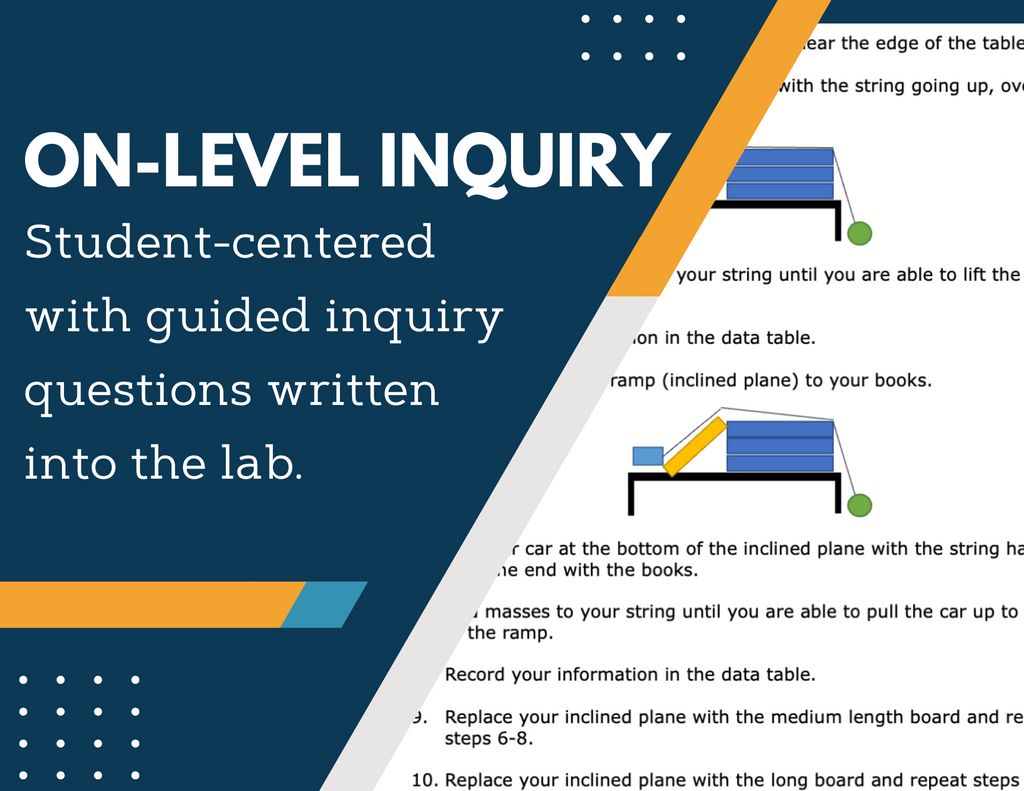 Inclined Plane Inquiry Lab - MS 6-8 Science TEKS