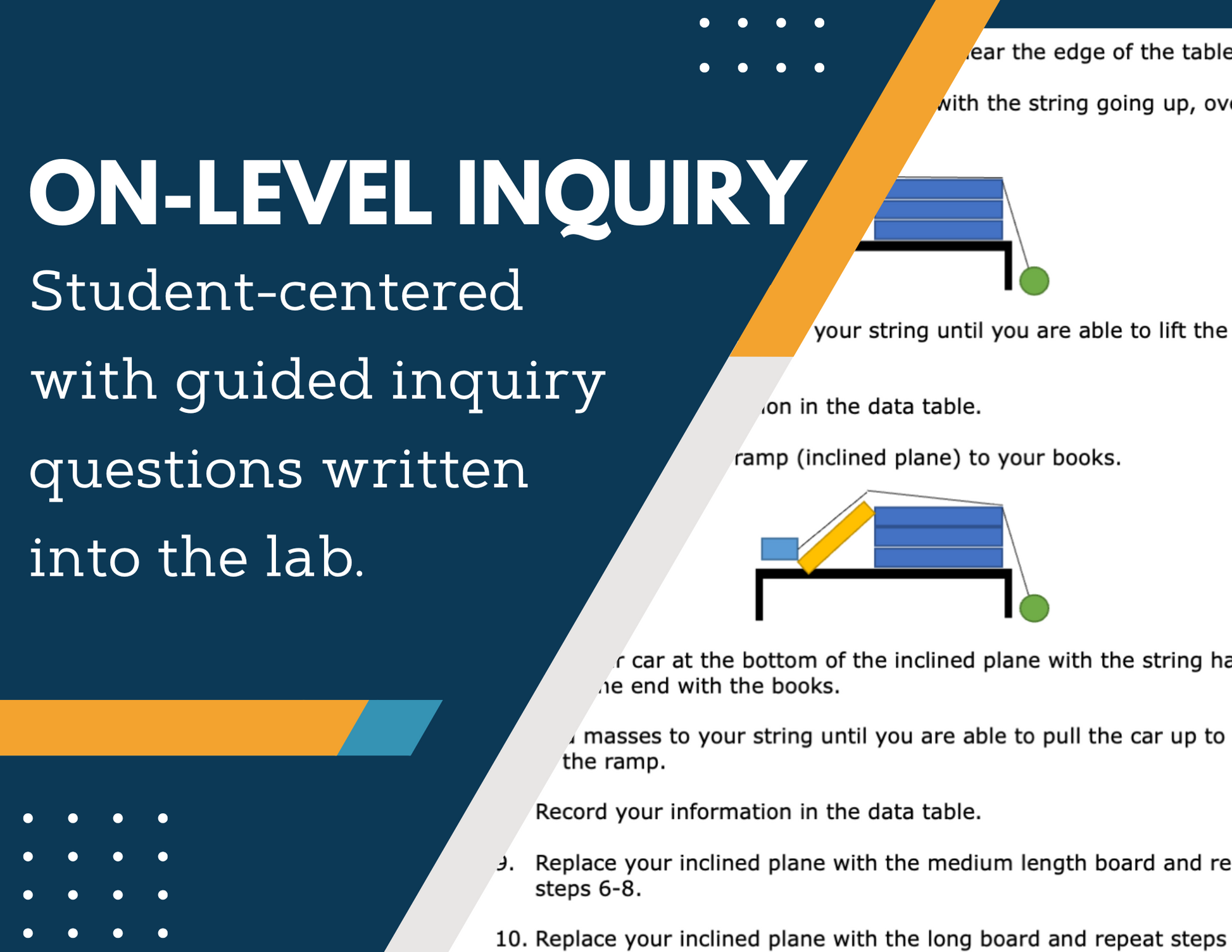 Inclined Plane Inquiry Lab - MS 6-8 Science TEKS