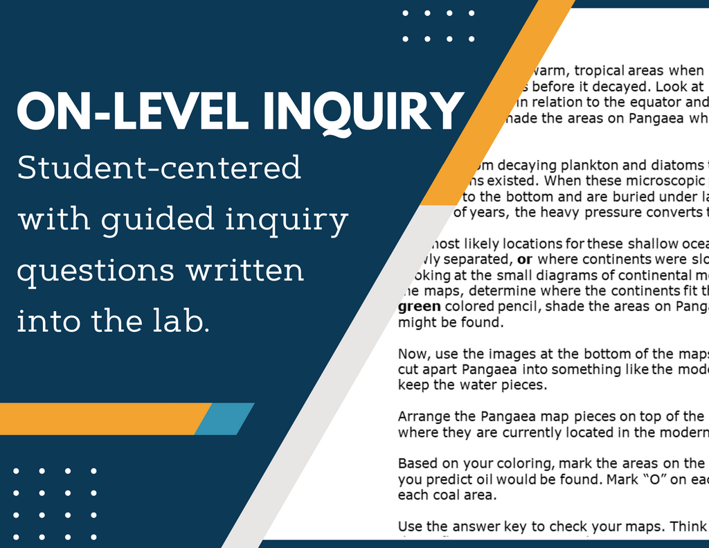 Geosciences - Fossil Fuels Inquiry Lab - NGSS MS ESS3-1