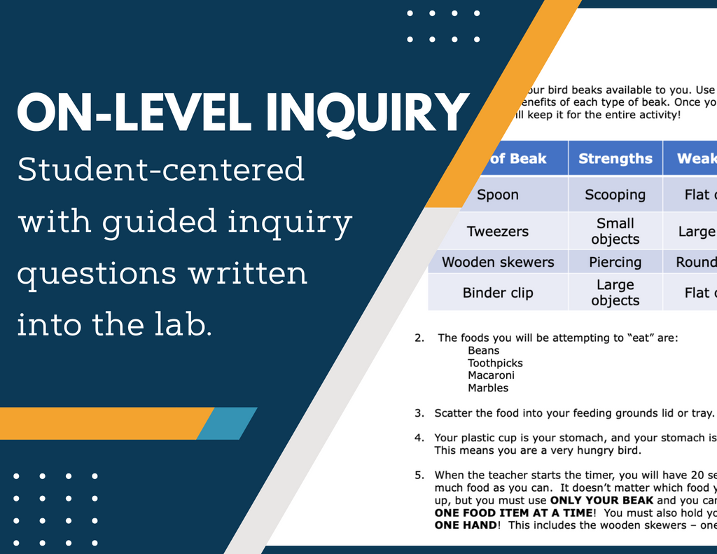 Natural Selection Inquiry Lab - NGSS MS LS1-5, LS4-6 - TEKS 6-8