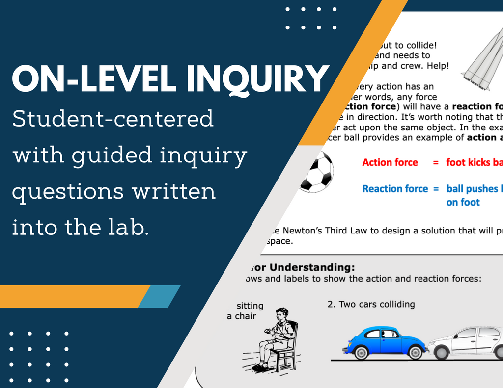 Newton's Third Law Inquiry Lab - NGSS MS PS2-1, TEKS 6-8