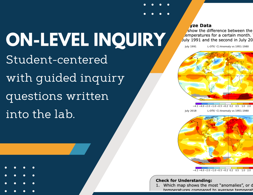 Greenhouse Effect Inquiry Lab -  NGSS MS ESS3-5