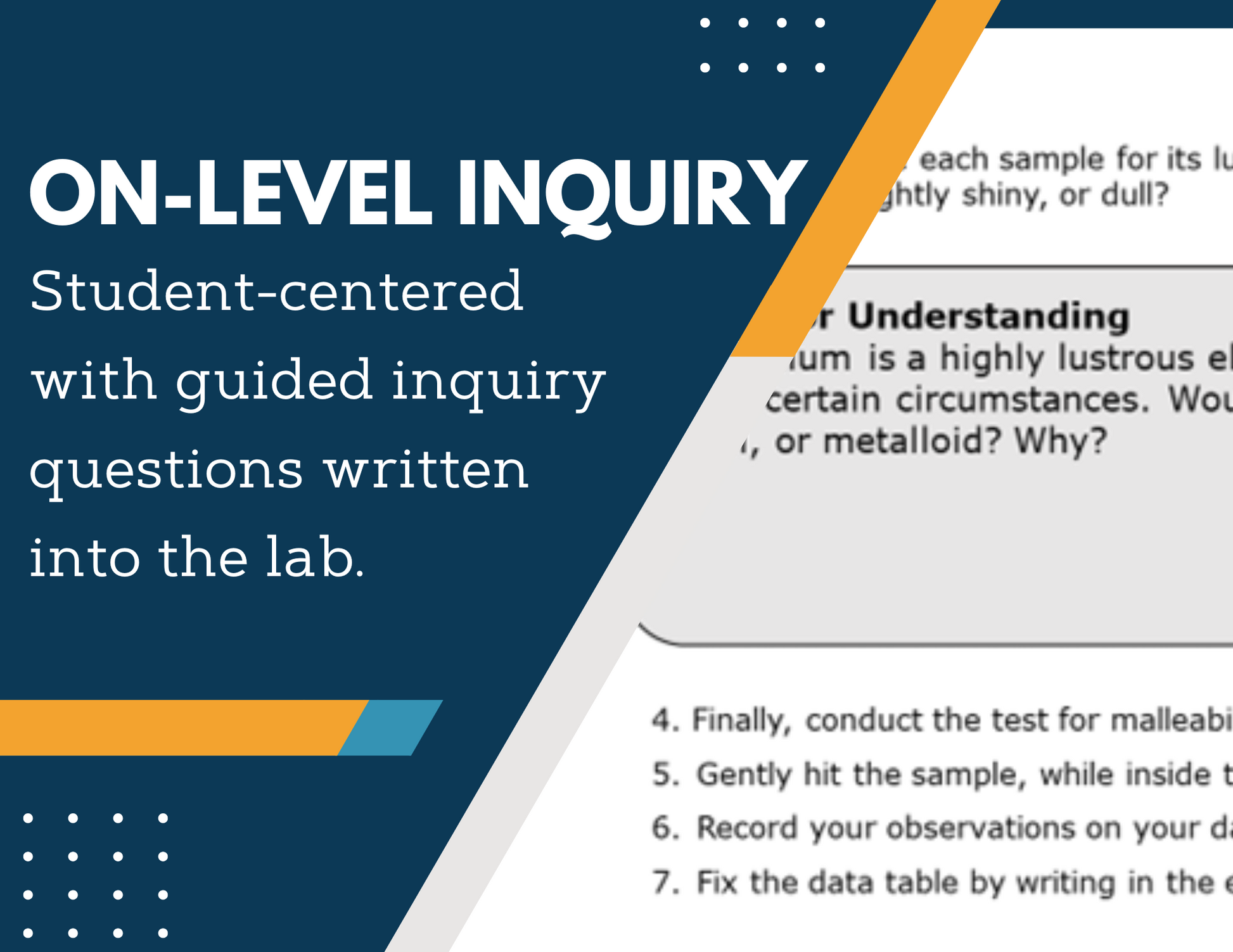 Metals, Nonmetals, and Metalloids Inquiry Lab - MS 6-8 Science
