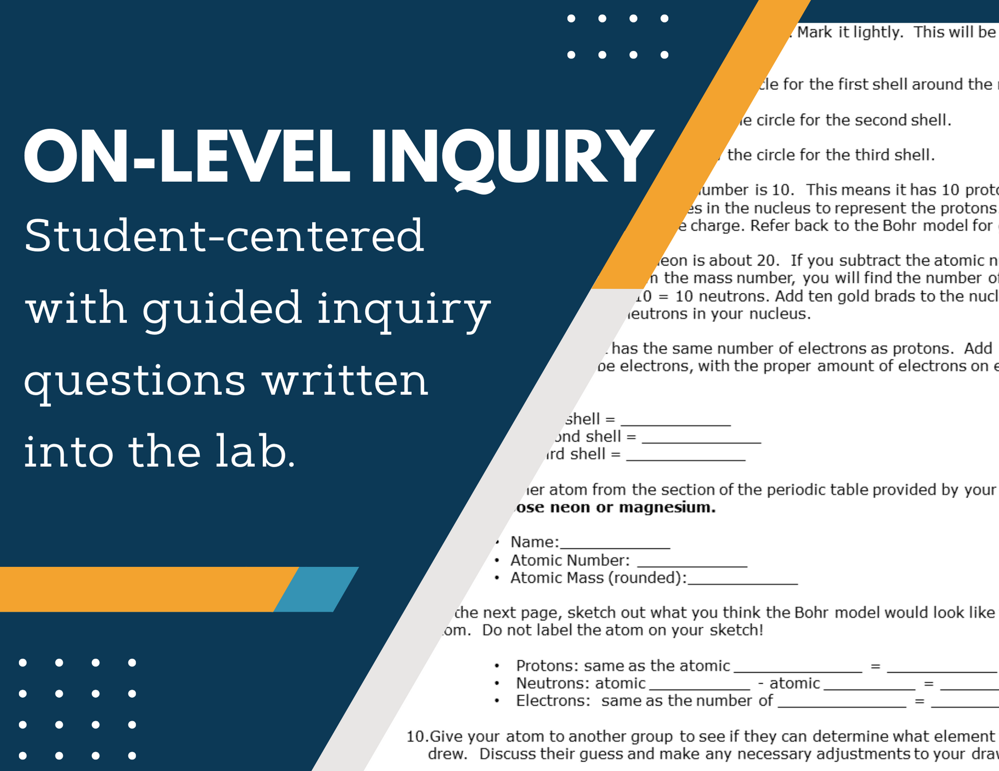 Atoms Inquiry Lab - MS 6-8 Science TEKS