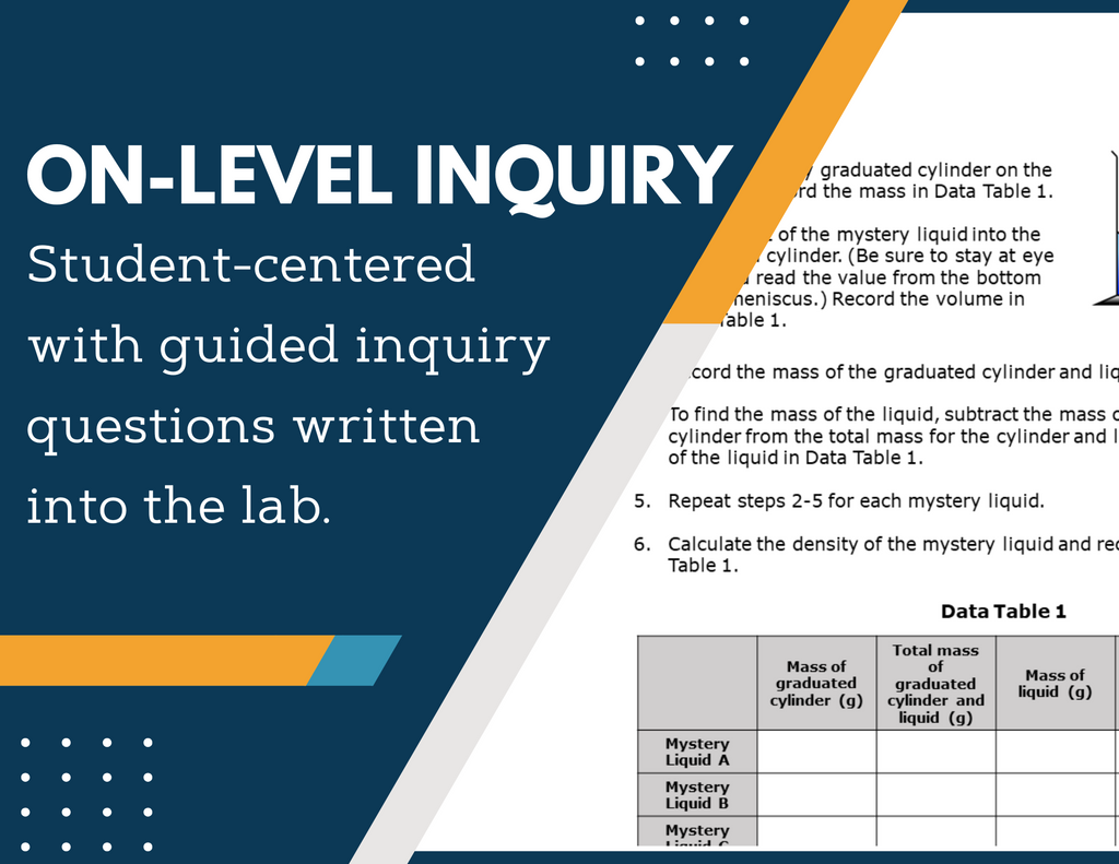 Density Inquiry Lab - MS 6-8 Science