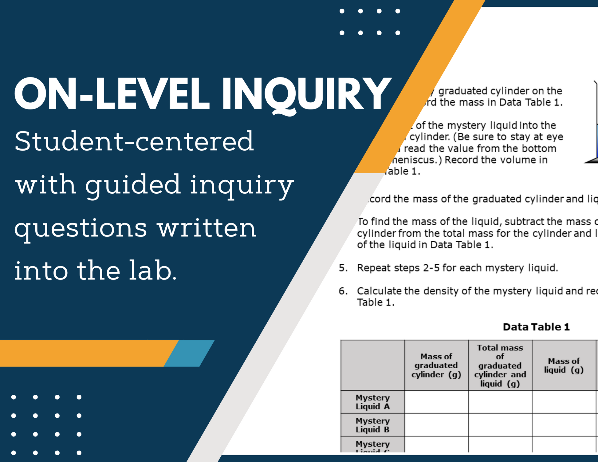 Density Inquiry Lab - MS 6-8 Science
