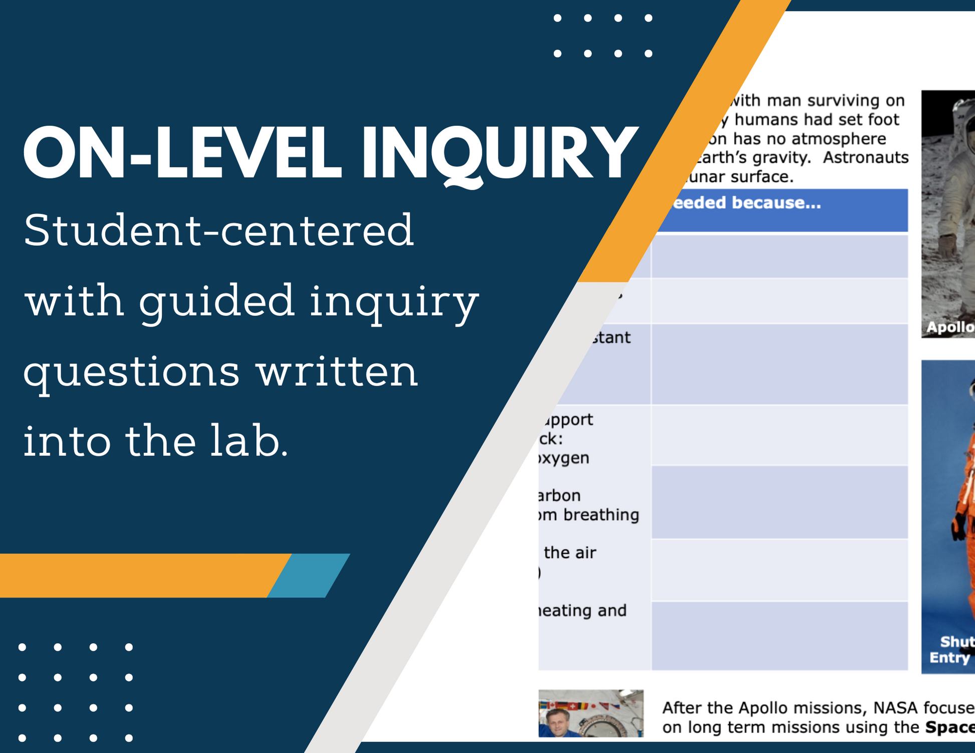 Manned Space Flight Inquiry Lab - MS 6-8 Science TEKS