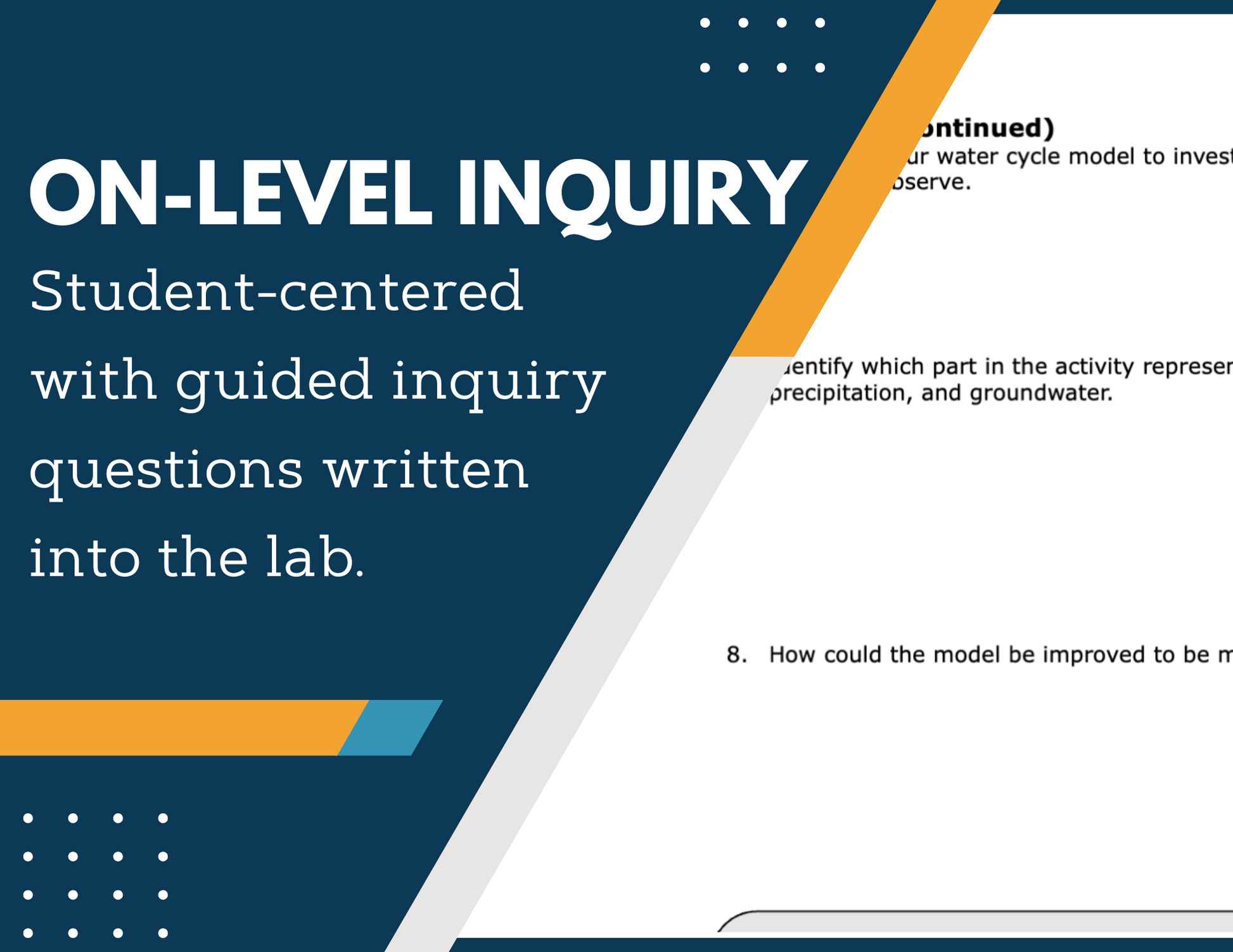 Water Cycle Inquiry Lab - NGSS MS ESS2-4