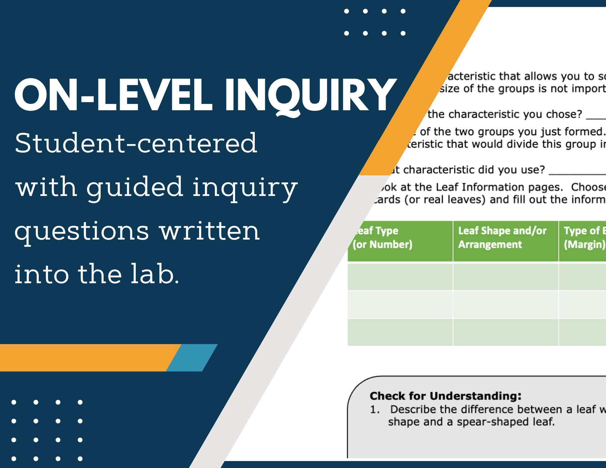 Dichotomous Key Worksheets Inquiry Lab - MS 6-8 Science TEKS