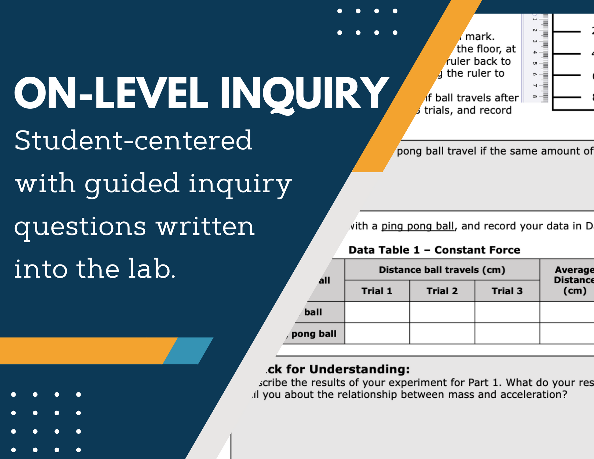 Newton's Second Law Inquiry Lab - NGSS MS PS2-2, TEKS 6-8