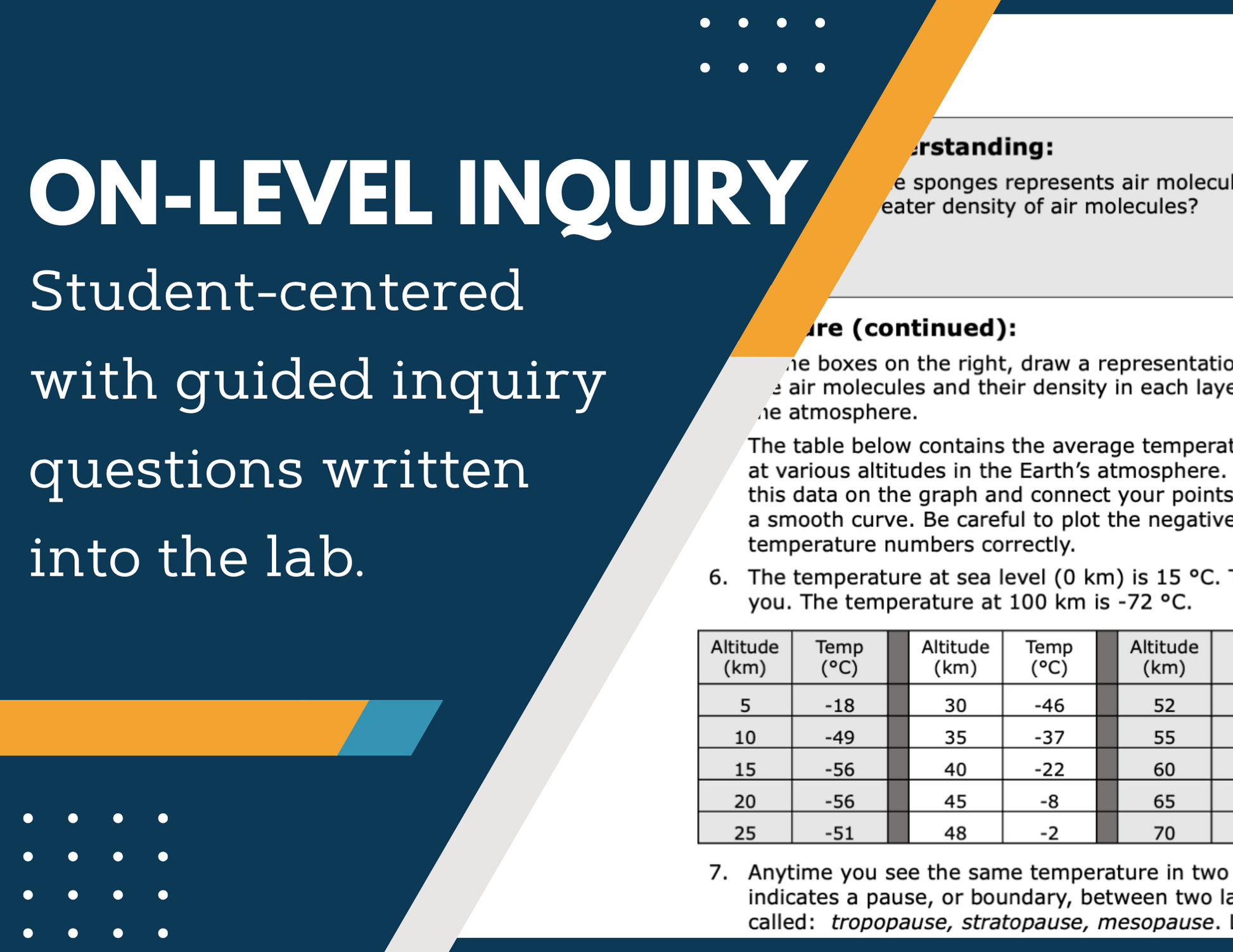 Atmosphere Inquiry Lab - MS 6-8 Science