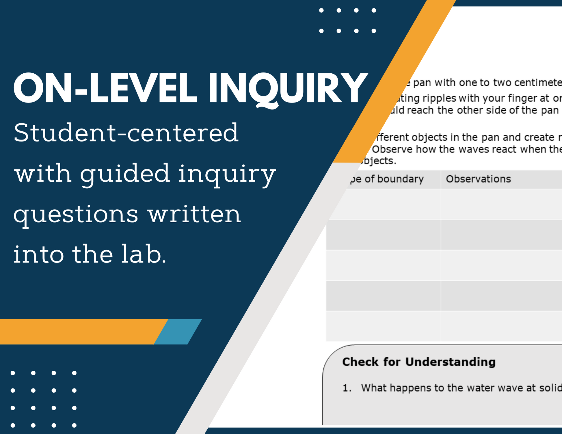 Reflection, Absorption, & Transmission - Waves Inquiry Lab - NGSS MS PS4-2