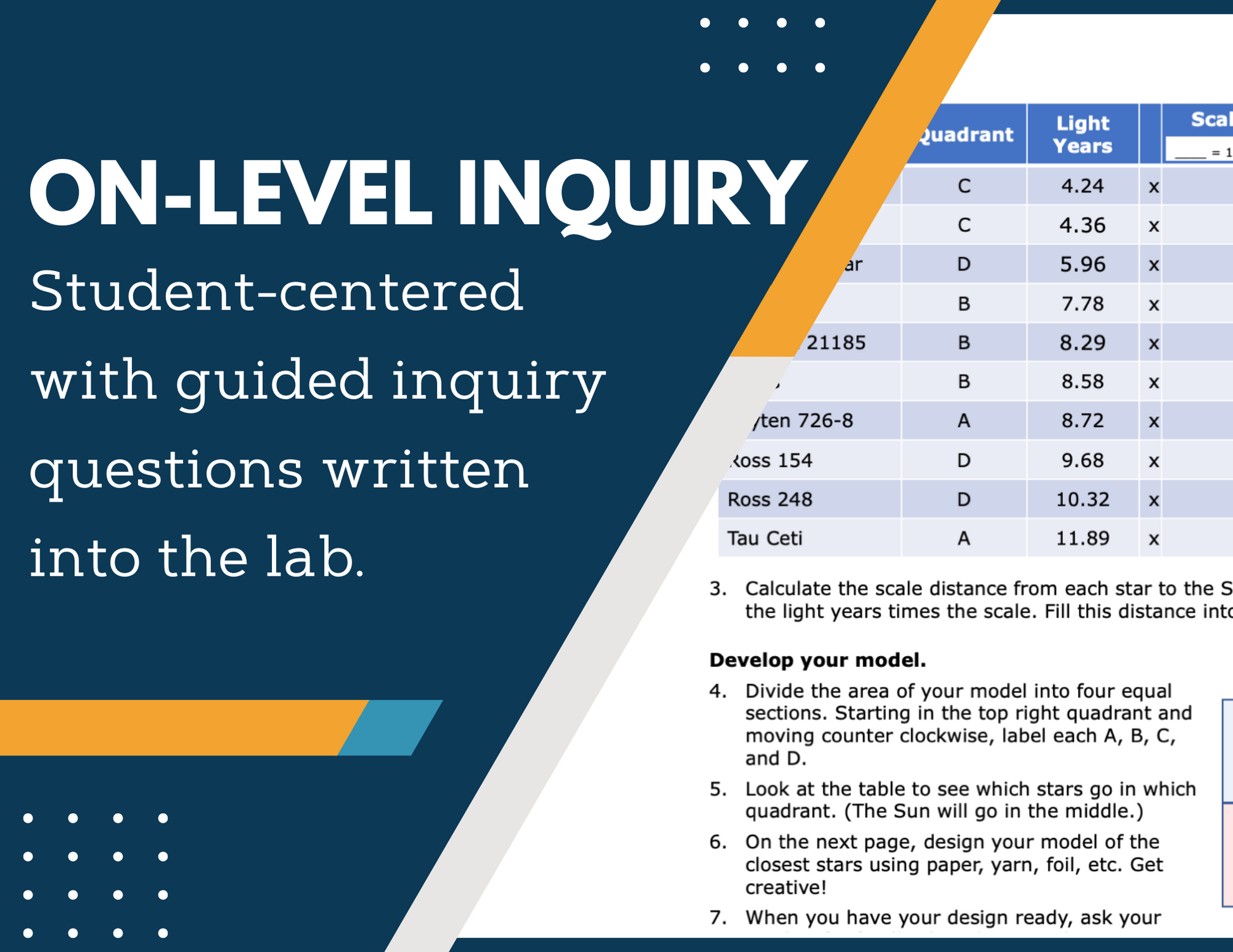 Light Years Inquiry Lab - MS 6-8 Science