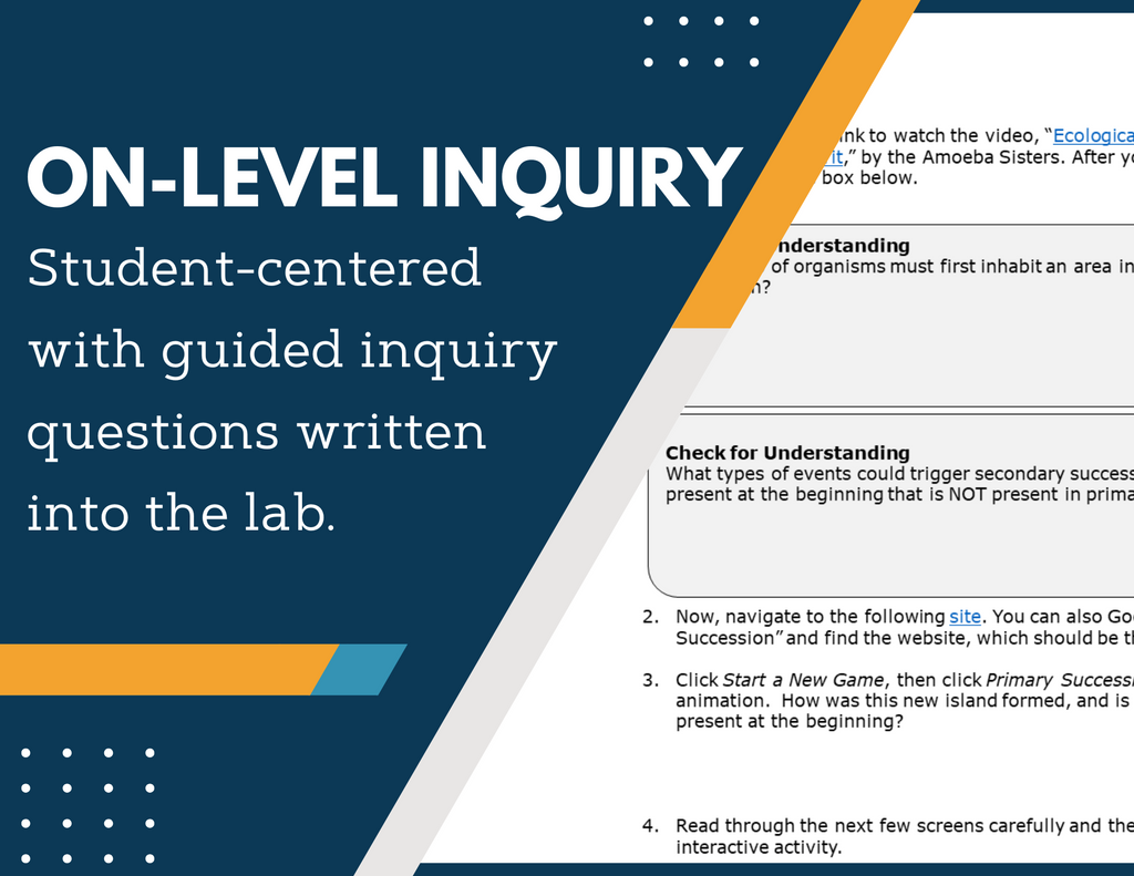 Succession Inquiry Lab - MS 6-8 Science TEKS