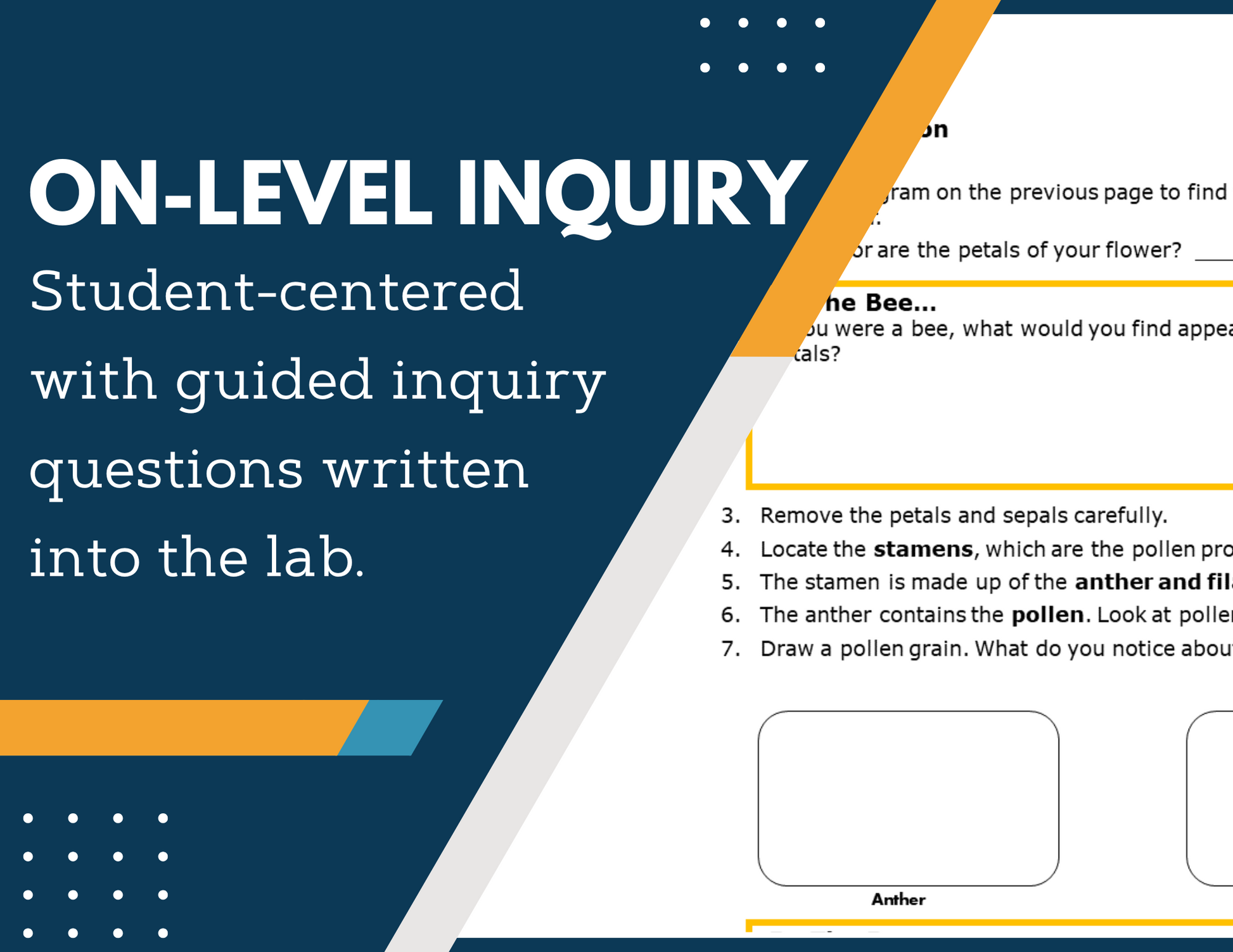 Pollination Inquiry Lab - NGSS MS LS1-4