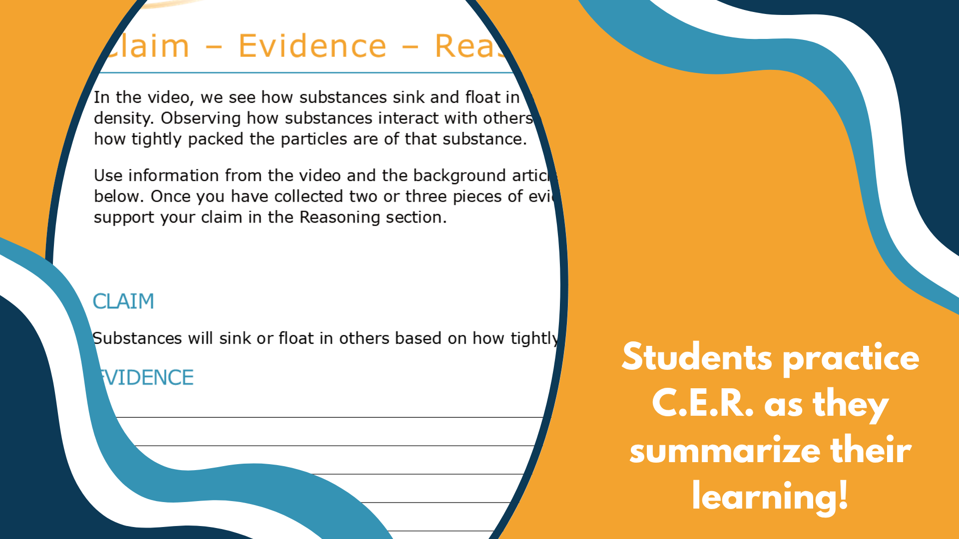 Amazing Density Tower - Spangler Video Worksheets with CER