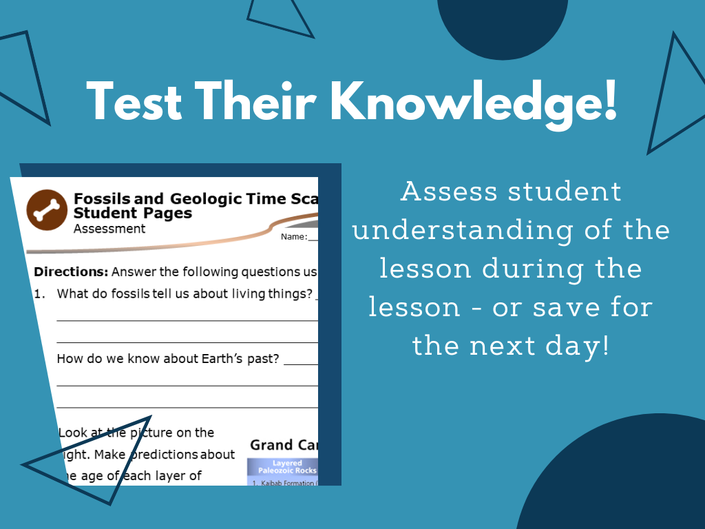 MS 6th 7th 8th - Fossils and Geologic Time - Sub Plans