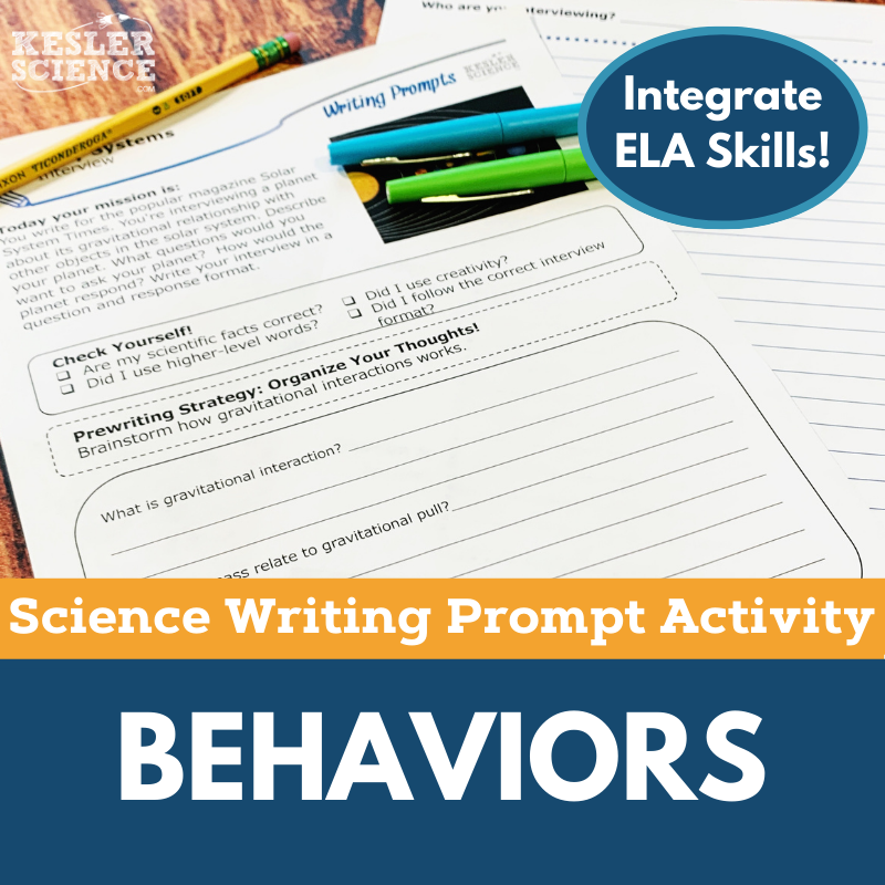 Writing Prompts - Behaviors - MS 6-8
