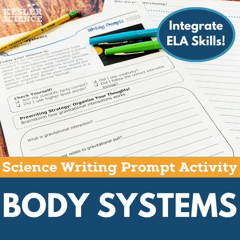 Writing Prompts - Body Systems - MS 6-8 NGSS