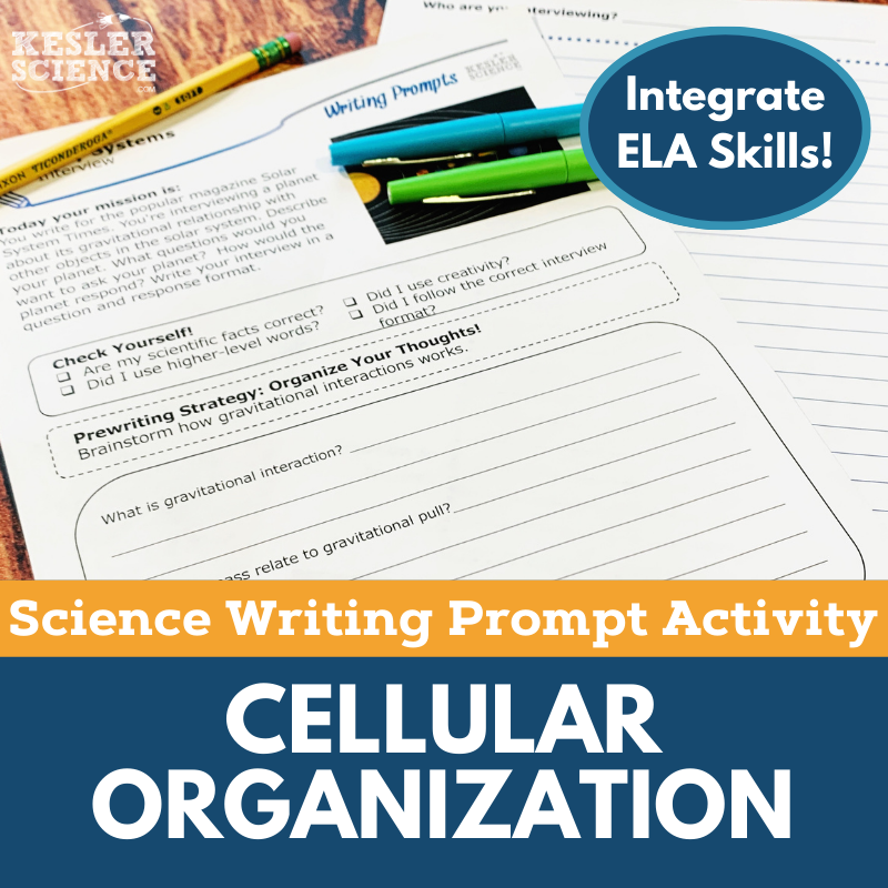 Writing Prompts - Cellular Organization - MS 6-8